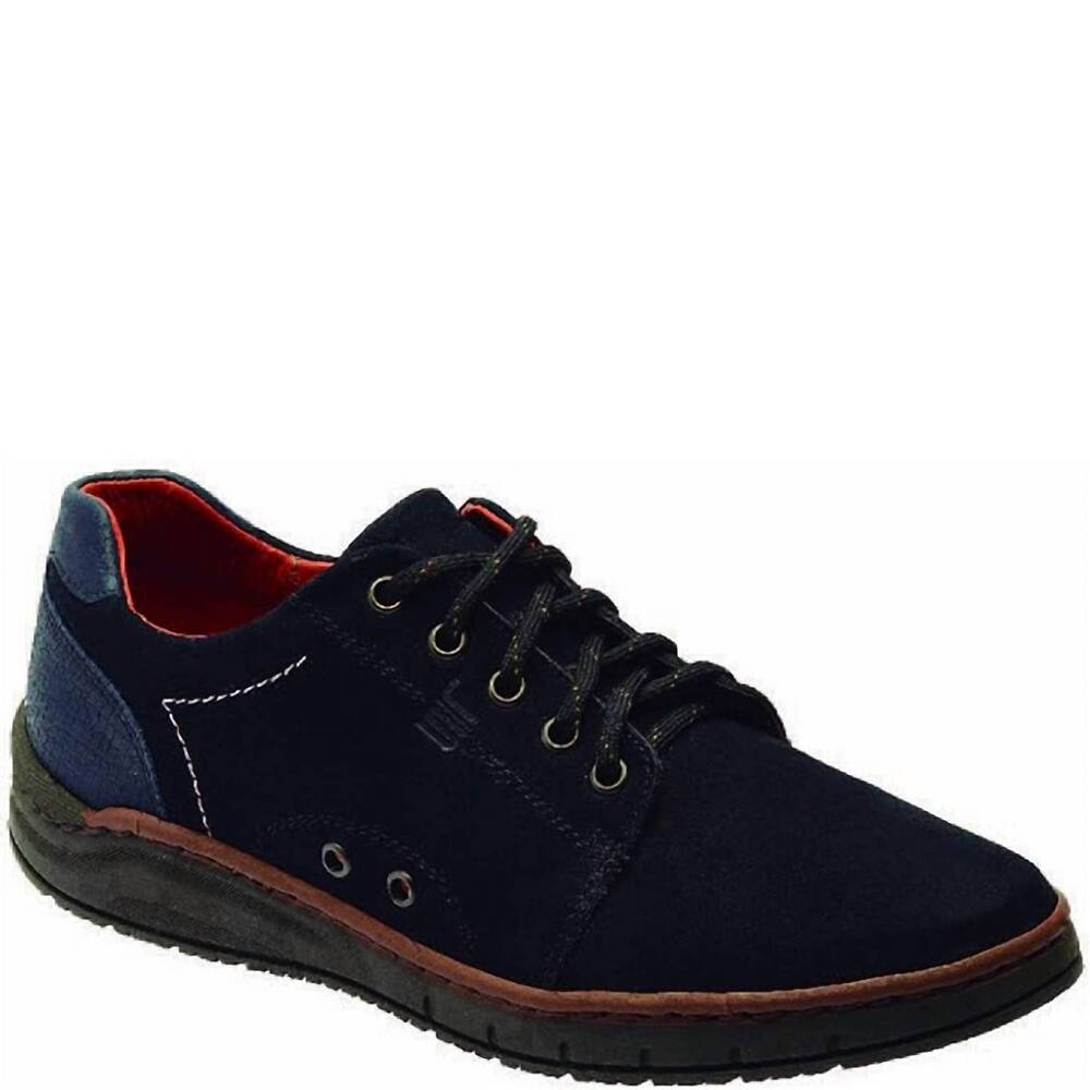 NEW LOBO SOLO men's 9317 oxford in navy blue nubuck